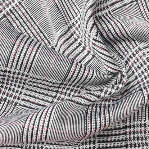 Black Plaid Jacquard, Polyester, 292 gsm