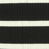 Black Diagonal-Stripe Rib Knit, Viscose — photo 3