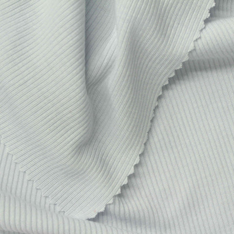 100% Polyester Rib Knit Fabric, 206 gsm, 150 cm — Blue