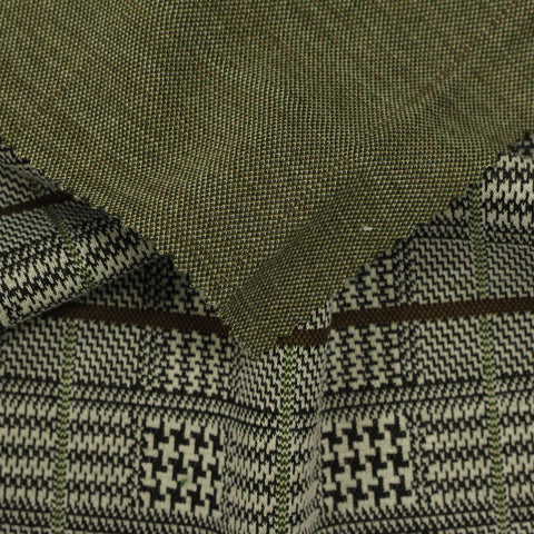 Black Houndstooth Jacquard, Poly-Viscose, 260 gsm, 167 cm