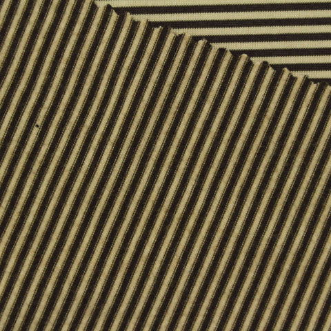 Brown Horizontal-Stripe Jersey Knit, Polyester, 159 gsm