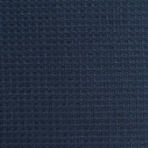 Jacquard Polyester Stretch Waffle Knit Fabric, 185 gsm, 135 cm — Navy