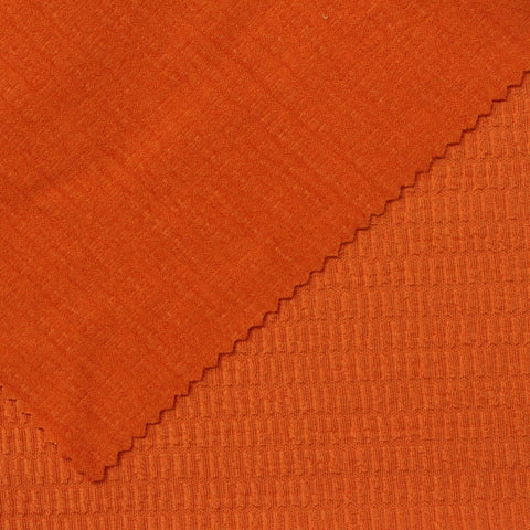 Jacquard Polyester Stretch Knit Fabric, 290 gsm, 170 cm — Orange