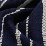 Navy Vertical-Stripe Jacquard, Cotton-Poly — photo 3
