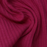 Cotton Stretch Rib Knit Fabric, 240 gsm, 110 cm — Pink — photo 3