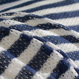 Navy Horizontal-Stripe Chunky Knit, Poly-Viscose — photo 3