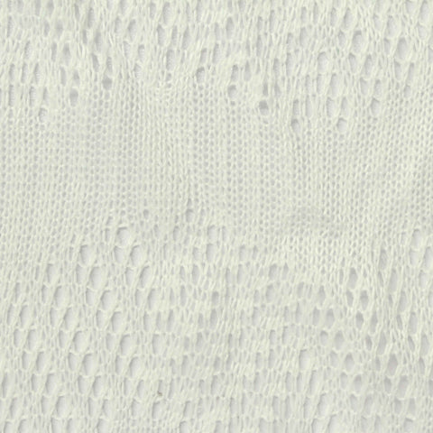 100% Polyester Pointelle Knit Fabric, 230 gsm, 155 cm — White