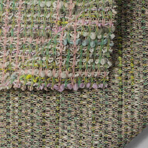 Pastel Pink Textured Chunky Knit, Poly-Cotton