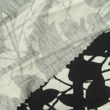 Black Floral Jersey Knit, Polyester — photo 3