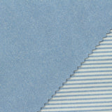 Light Blue Horizontal-Stripe Velvet, Polyester — photo 3