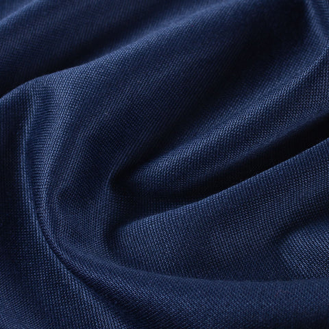 Polyester Cotton Jersey Knit Fabric, 150 gsm, 155 cm — Navy