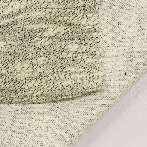 Black Marl French Terry, Poly-Cotton, 300 gsm