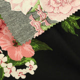 Pink Flowers Poplin, Cotton — photo 3