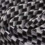 Black Houndstooth Jacquard, Polyester — photo 3