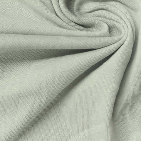 Pale Sage Ribbed Rib Knit, Cotton