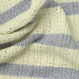 Light Yellow Horizontal-Stripe Rib Knit, Poly-Cotton — photo 3