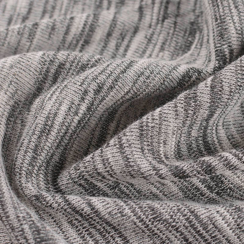 Grey Marl Jersey Knit, Poly-Cotton, 140 gsm