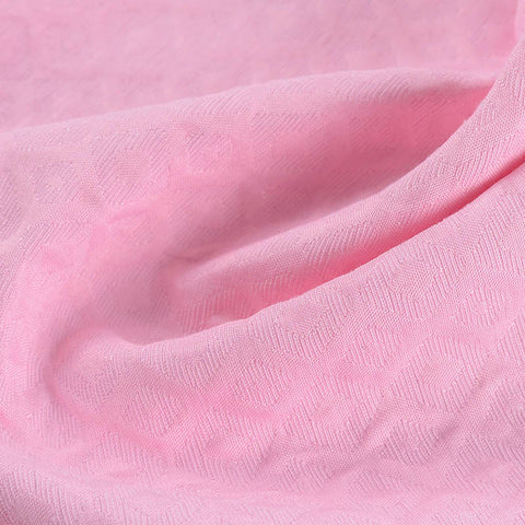 Pink Geometric-Diamond Jacquard, Viscose-Poly