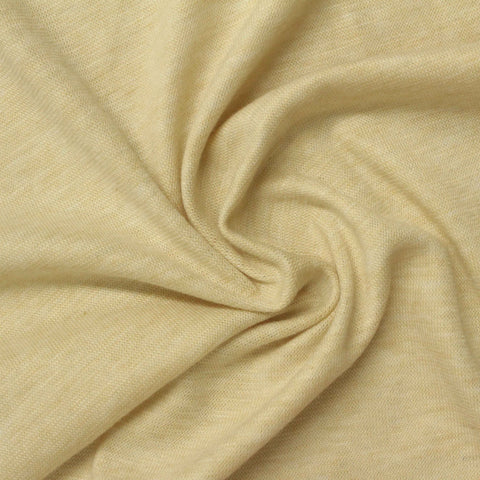 Light Yellow Marl Rib Knit, Poly-Viscose