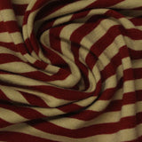 Maroon Stripes Jersey Knit, Poly-Viscose — photo 3