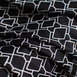 White Geometric-Diamond Knit, Polyester — photo 3