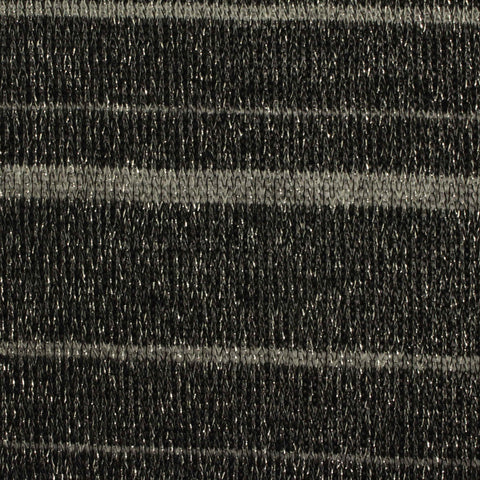 Charcoal Horizontal-Stripe Chunky Knit, Polyester, 178 gsm