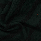 Dark Green Horizontal-Stripe Jersey Knit, Poly-Cotton — photo 3