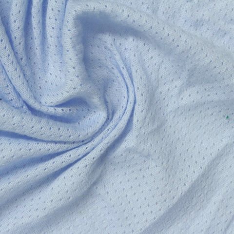 100% Cotton Mesh Fabric, 90 gsm, 170 cm — Blue
