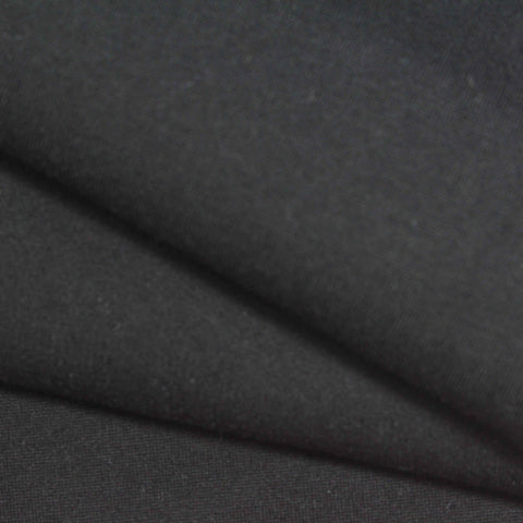 Viscose Nylon Stretch Ponte Knit Fabric, 420 gsm, 165 cm — Black