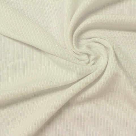 Polyester Viscose Rib Knit Fabric, 144 gsm — Beige