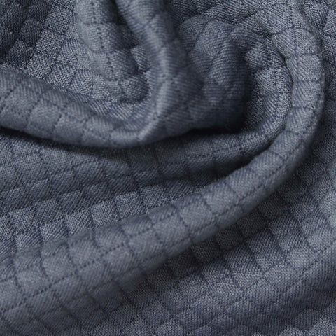 Blue Heather Jersey Knit, Polyester, 260 gsm