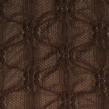 Dark Brown Openwork Warp Knit, Polyester — photo 3