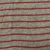 Red Stripes Jersey Knit, Viscose-Poly — photo 3