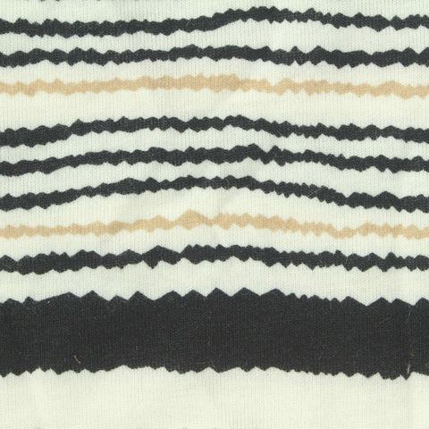 Black Horizontal-Stripe Jersey Knit, Polyester, 180 gsm, 160 cm, ref EF-253463