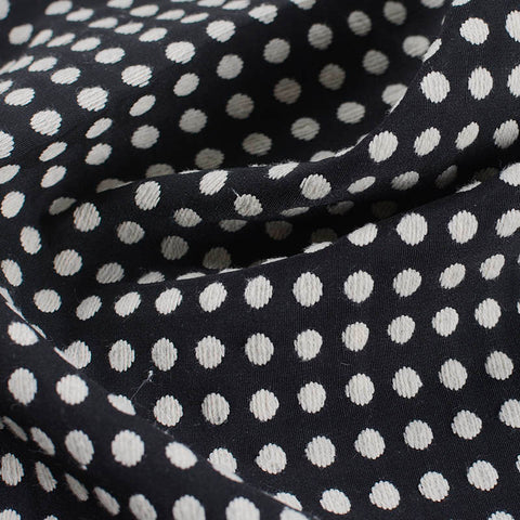 White Dots Jacquard, Poly-Cotton, 201 gsm