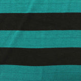 Teal Diagonal-Stripe Jersey Knit, Viscose — photo 3