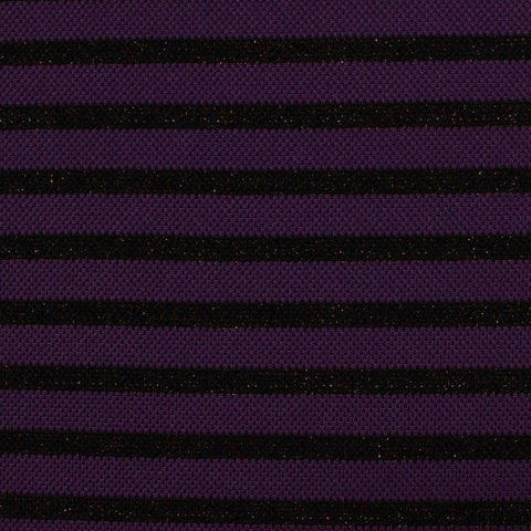 Striped Piqué Knit Fabric, 205 gsm, 160 cm — Purple