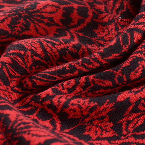 Red Floral Jacquard, Cotton