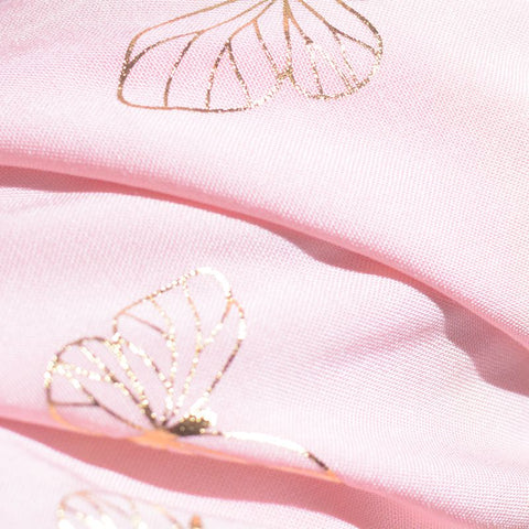 Gold Butterflies Woven, Viscose