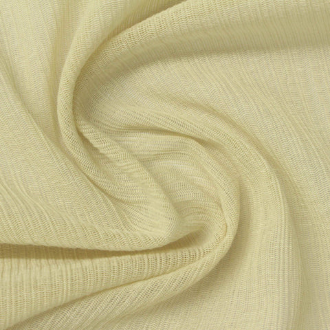 Cream Tone-on-Tone Chevron Crepe, Cotton-Poly