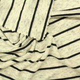Black Horizontal-Stripe Knit, Viscose — photo 3