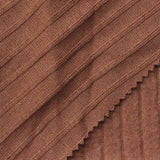 Polyester Stretch Rib Knit Fabric, 220 gsm, 144 cm — Brown — photo 3