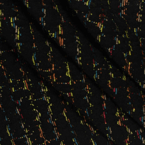 Black Flecks Jacquard, Polyester, 280 gsm, 157 cm