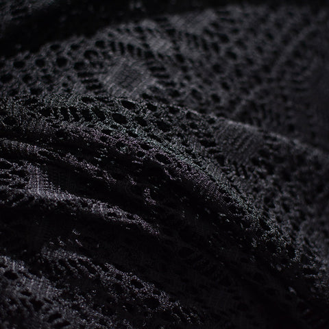 Black Openwork-Diamond Mesh, Polyester