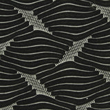 Jacquard Polyester Stretch Crepe Fabric, 184 gsm, 158 cm — Black — photo 3