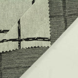 Dark Grey Irregular-Check Interlock Knit, Polyester — photo 3