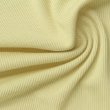 Polyester Stretch Rib Knit Fabric, 283 gsm, 135 cm — Yellow — photo 3