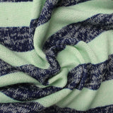 Light Green Horizontal-Stripe Chunky Knit, Poly-Viscose — photo 3
