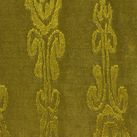 Khaki Damask Pointelle Knit, Polyester