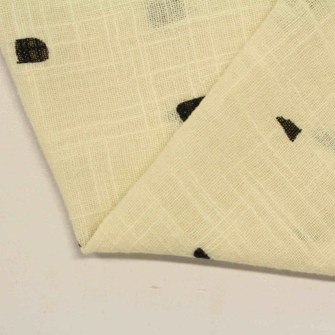 Black Dots Crepe, Cotton